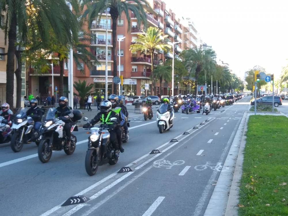 Manifestacion motoristas Barcelona