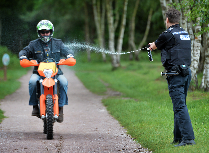 motorbike criminals britain police tactics water pistols smartwater staffordshire cannock 1651918 sm