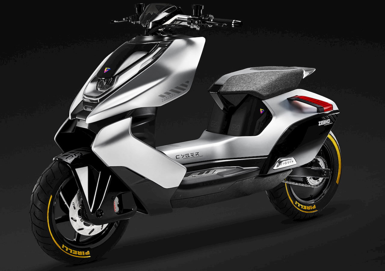 Zeeho Cyber Concept front quarters