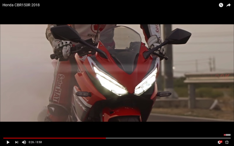 honda cbr150r video